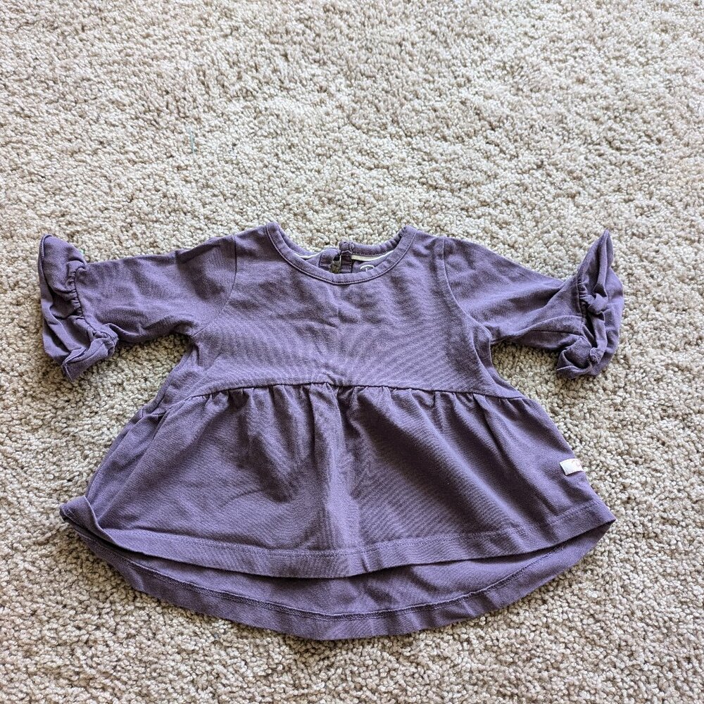 Ruffle Butts Shadow Bella Top in Purple, Size 12-18 Months